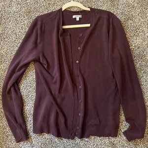 Burgundy Cardigan Sweater